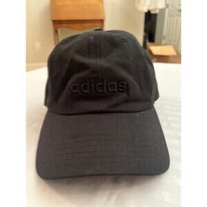 adidas Relaxed Strapback Hat Black Tonal Logo AEROREADY Performance Cap OSFA